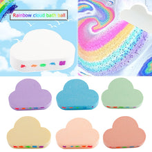 Load image into Gallery viewer, Natural Skin Care Cloud Shape Rainbow Bath Bubble Exfoliating Moisturizing Bath Ball Bombs Skin Care Romantic Bath Salt